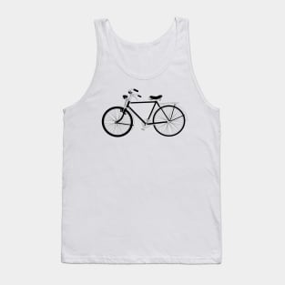 Onthel Vintage Bicycle Black Outline Tank Top